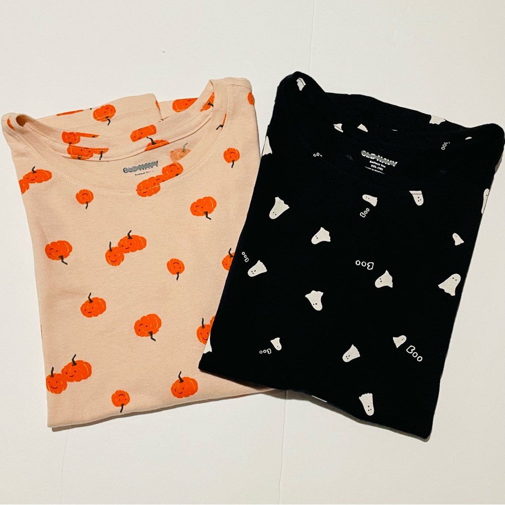 2 Old Navy Pumpkin and Ghost Print Tee - Sz XL and XXL NWOT